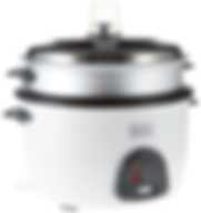 Black+Decker 1600W 4.5L 2-in-1 Non-Stick Rice Cooker With Steamer, White - RC4500-B5