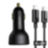 Baseus Superme Digital Display Pps Dual Quick Charger Car Charger Black Tzcczx-01