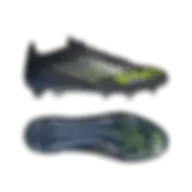 Adidas F50 Elite Firm Ground Boots Core Black / Iron Metallic / Lucid Lemon Size 40