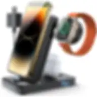 JOYROOM 4 In 1 Wireless Charging Stand For Iphone, Airpods, Apple Watch Series Black, Wqs02