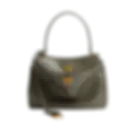 Balenciaga Rodeo Croc Embossed Handbag Small Green